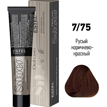 ESTEL PROFESSIONAL 7/75 краска для волос, русый коричнево-красный / DE LUXE SILVER 60 мл