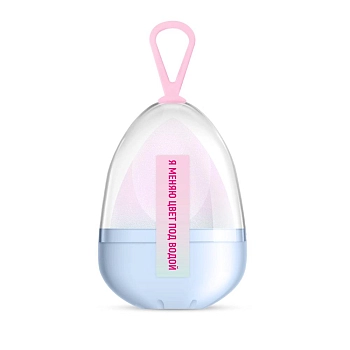 SOLOMEYA Спонж косметический для макияжа меняющий цвет, голубой-розовый / Color Changing blending sponge Blue-pink, фото 3