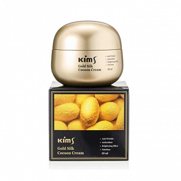 KIMS Крем антивозрастной для лица с протеинами кокона шелкопряда / Kims Gold Silk Cocoon Cream 50 мл