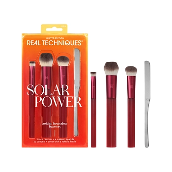 REAL TECHNIQUES Набор для макияжа / Real Techniques Solar Power Golden Hour Glow Base Set, фото 2