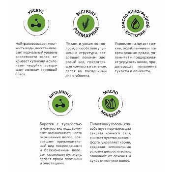 ARAVIA Professional Био-маска с яблочным уксусом и экстрактом розмарина / Hair System Apple Cider Vinegar Bio Mask 200 мл, фото 5