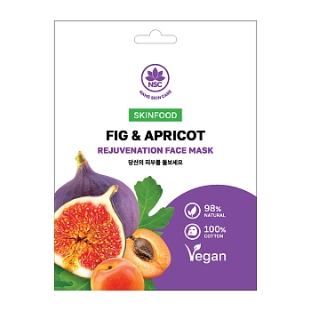 Маска тканевая для лица инжир и абрикос / Skinfood NSC 22 гр