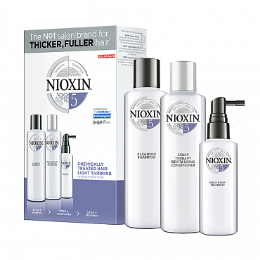 NIOXIN Набор XXL Система 5 (шампунь очищающий 300 мл, кондиционер увлажняющий 300 мл, маска питательная 100 мл)