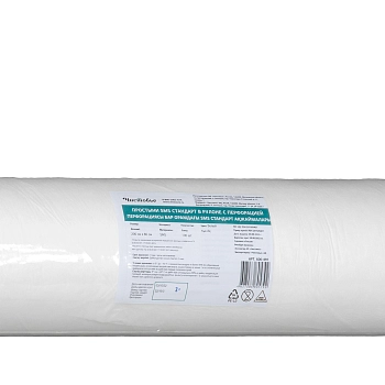 ЧИСТОВЬЕ Простыня SMS 200 х 80 см белый Стандарт, рулон с перфорацией 100 шт/уп, фото 3