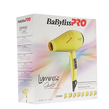 BABYLISS PRO Фен Bab Luminoso Giallo ionic 2100W BAB6350IYE, фото 11