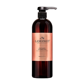 Гель парфюмированный для душа, черный перец и амбра / LAMONNET 750 мл