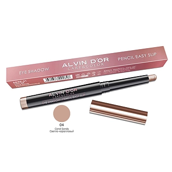 ALVIN D'OR Тени-карандаш для век, тон 04 / Pencil easy slip coral sands 0,29 гр, фото 2
