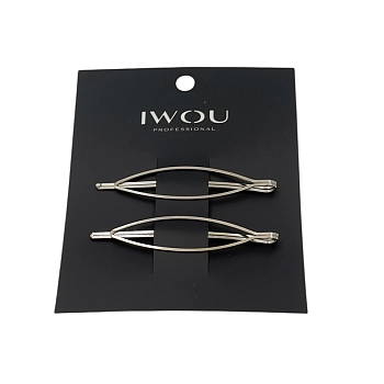 IWOU PROFESSIONAL Невидимки Лист серебро 2 шт, фото 2