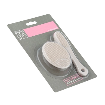 DEWAL BEAUTY Набор спонжей для умывания, силиконовый 65 мм x 50 мм, 105 мм х 25 мм 2 шт, фото 4