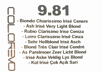 SELECTIVE PROFESSIONAL 9.81 краска для волос, очень светлый блондин ирисово-пепельный / COLOREVO 100 мл, фото 2