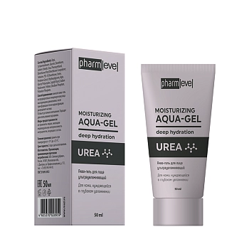 PHARMLEVEL Аква-гель ультраувлажняющий для лица / UREA 50 мл, фото 2