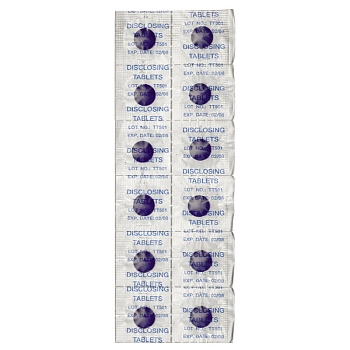 Таблетки для индикации зубного налета, 12 шт