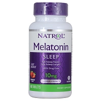 NATROL Добавка биологически активная к пище Мелатонин / Melatonin F/D 10 мг 60 быстрорастворимых таблеток, фото 1