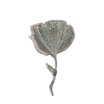 IWOU PROFESSIONAL Брошь Мак пудрово-розовый, фото 2