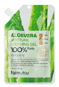 Гель увлажняющий успокаивающий с экстрактом алоэ для лица и тела 100 мл