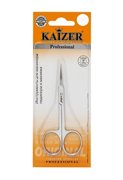 KAIZER Ножницы маникюрные для кутикулы, прямые, серебро, ручная алмазная заточка, фото 2