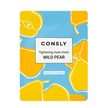 Маска тканевая для комбинированной, проблемной и жирной кожи с экстрактом дикой груши / Consly 25 мл
