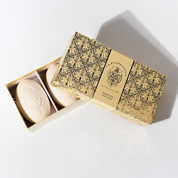 LA FLORENTINA Набор мыла Золотое Кружево, ваниль / Gold Lace 3*150 гр, фото 2