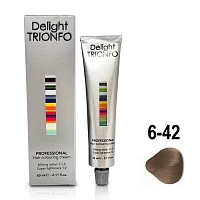 CONSTANT DELIGHT 6-42 крем-краска стойкая для волос, темно-русый бежевый пепельный / Delight TRIONFO 60 мл, фото 2