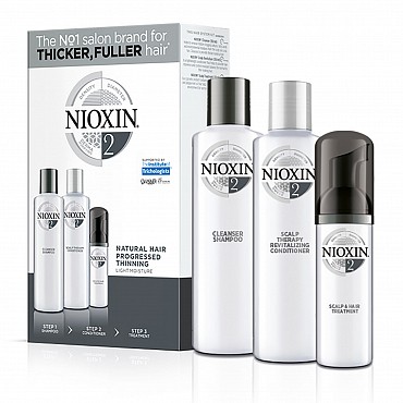 NIOXIN Набор для волос Система 2 (шампунь очищающий 150 мл, кондиционер увлажняющий 150 мл, маска питательная 40 мл)