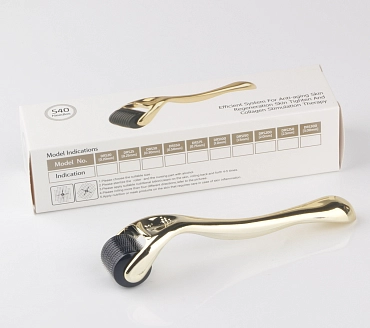 DRS Мезороллер золотой 540 игл длиной 1.0 мм / DRS100 540 Gold DermaRoller