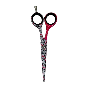 Ножницы парикмахерские прямые 5,5 розово-черные рисунок/The CREATOR enterprises
