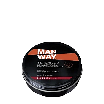 MAN WAY Глина текстурирующая для укладки волос / TEXTURE CLAY 60 мл, фото 1