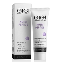 GIGI Крем с 10% гликолевой кислотой для всех типов кожи / 10% Glycolic Cream NUTRI-PEPTIDE 50 мл, фото 2