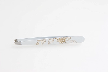 Пинцет для бровей золотой цветок
