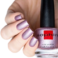 SOPHIN 0207 лак для ногтей, светлый сиренево-розовый голографик / Prisma 12 мл, фото 3