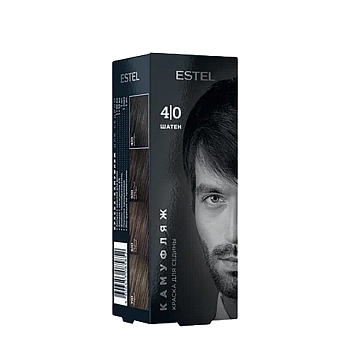 4/0 краска-камуфляж для седины, шатен / ALPHA 20 мл