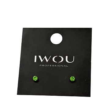 IWOU PROFESSIONAL Серьги гвоздики IWOU молодая трава 4мм, фото 2