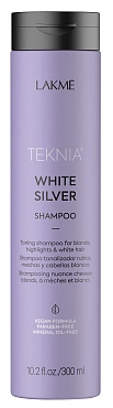 LAKME Шампунь тонирующий для нейтрализации желтого оттенка волос / WHITE SILVER SHAMPOO 300 мл