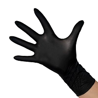 Перчатки нитрил черные М / Safe&Care ZN 318 100 шт, SAFE & CARE