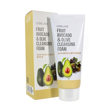 LEBELAGE Пенка для умывания с экстрактом авокадо и оливы / Lebelage Fruit Avocado & Olive Cleansing 100 мл, фото 2