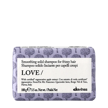 DAVINES SPA Шампунь твердый для непослушных волос / LOVE Smoothing shampoo bar 100 гр, фото 1