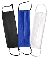 Набор масок многоразовых с карманом для фильтра (белый, синий, черный) 3 шт, AGLAE MICHON