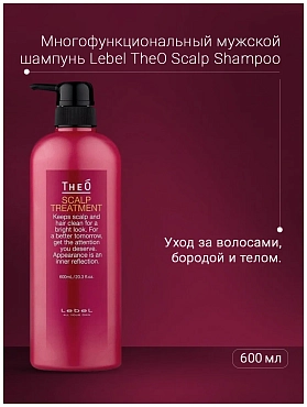 LEBEL Шампунь для волос, для мужчин / THEO SCALP SHAMPOO 600 мл
