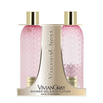 Набор для тела Белый мускус и ананас (гель для душа 300 мл + лосьон для тела 300 мл) Vivian Gray Set White Musc & Ananas