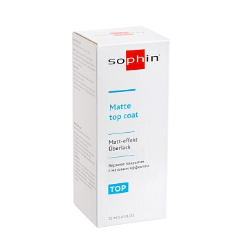 SOPHIN Покрытие верхнее с матовым эффектом / Matte top coat 12 мл, фото 2