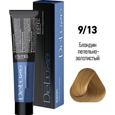 ESTEL PROFESSIONAL 9/13 краска для волос, блондин пепельно-золотистый / DELUXE 60 мл