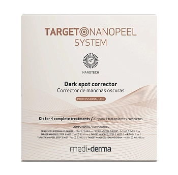 Набор Система для коррекции пигментных пятен (лосьон 20 мл, пилинг 2*5 мл, мист 3*7 мл, крем 4*3 мл) / TARGET Nanopeel system