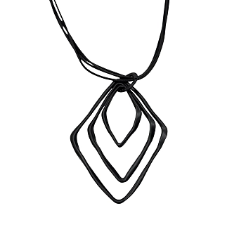 IWOU PROFESSIONAL Подвеска Ромбы черные матовые, фото 2