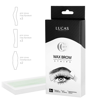 LUCAS COSMETICS Набор восковых полосок для коррекции бровей / CC Brow Wax Brow Strips 8 шт, фото 1