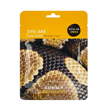 Маска тканевая для лица с пептидом / Consly Syn-ake 25 мл