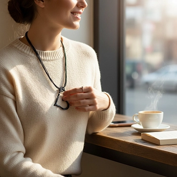 IWOU PROFESSIONAL Подвеска Сердце черное матовое, фото 3