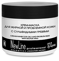 NEW LINE PROFESSIONAL Крем-маска с сульфидными грязями для жирной и проблемной кожи 300 мл, фото 1