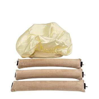 Набор для волос бигуди мягкие велюровые 3шт + шелковая шапочка для сна