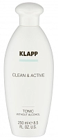 Тоник без спирта для лица / CLEAN & ACTIVE 250 мл, KLAPP