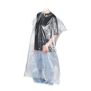 ЧИСТОВЬЕ Пеньюар для парикмахерских работ Стандарт полиэтилен, прозрачный 160*100 см 50 шт, фото 4